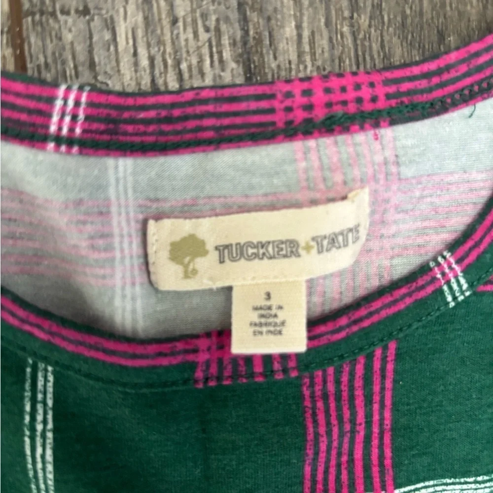 Tucker + Tate Green and Pink Plaid Kids Dress